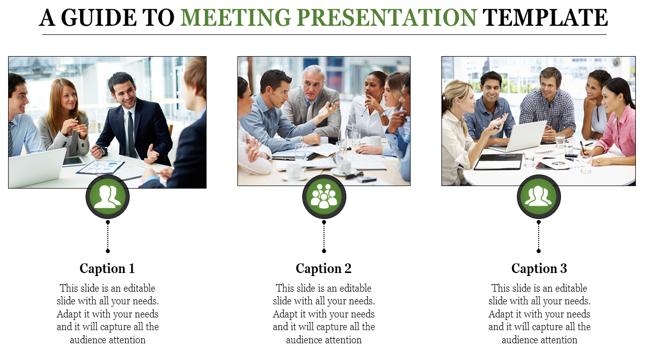Free - Affordable Meeting Presentation Template Slide Designs